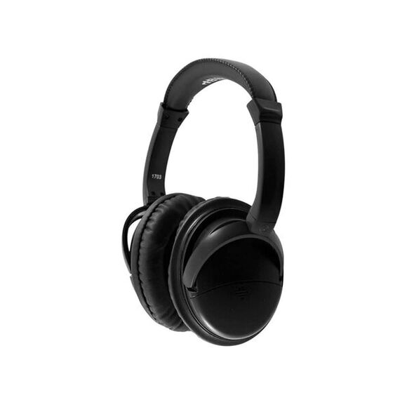 HamiltonBuhl Deluxe Active Noise-Cancelling Headphones with Case, Black - Picture 2 of 12